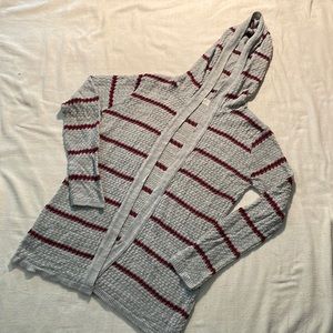 Altar’d State Gray&Maroon Hooded Cardigan Size M